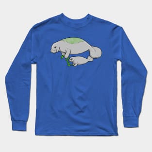 Manatee and Calf Long Sleeve T-Shirt